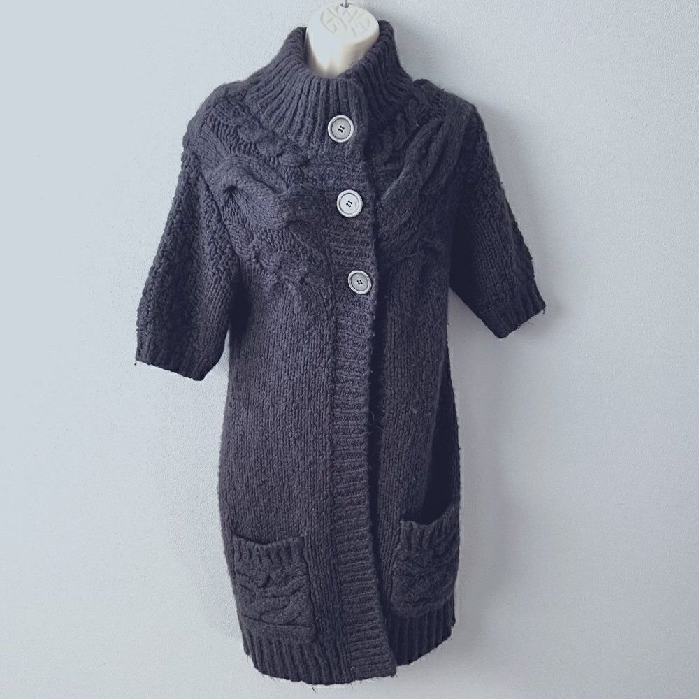 Free People Chunky Knit Longline Sweater Cardigan Size S